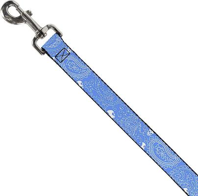 Show full view: Buckle-Down Bandana Skulls Dog Leash, Blue slide 3 of 5