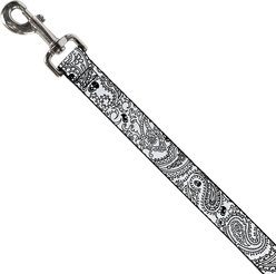 Buckle-Down Bandana Skulls Dog Leash, White slide 2 of 4