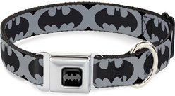 Buckle-Down Bat Signal-5 Polyester Dog Collar, Medium Wide: 16 to 23-in neck, 1.5-in wide