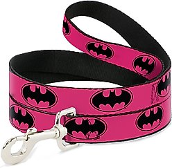 Buckle-Down Bat Signal Polyester Standard Dog Leash, Small: 4-ft long, 1-in wide