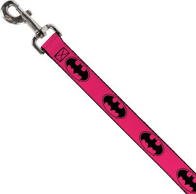 Show full view: Buckle-Down Bat Signal Polyester Standard Dog Leash, Small: 4-ft long, 1-in wide slide 3 of 5