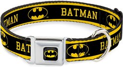 Buckle-Down Batman Logo Polyester Dog Collar, Large Wide: 18 to 32-in neck, 1.5-in wide