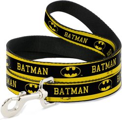 Buckle-Down Batman Logo Polyester Standard Dog Leash, Medium: 6-ft long, 1-in wide
