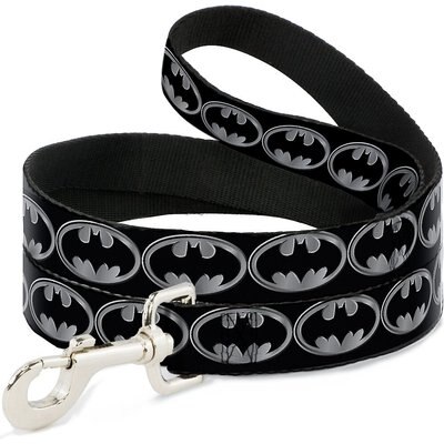 Buckle-Down Buckle-Down Batman Shield Dog Leash, Black/Silver