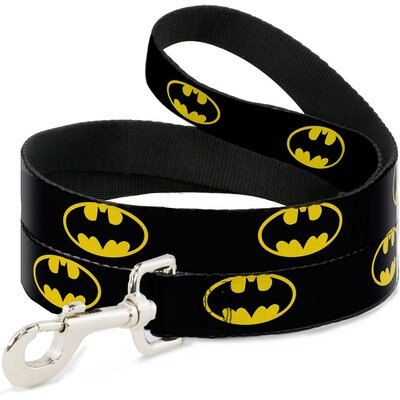 Buckle-Down Buckle-Down Batman Shield Dog Leash, Black/Yellow