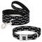 Show in main carousel: Buckle-Down Batman Shield Leash, Black/Silver + Batman Shield Dog Collar, Medium: 11 to 16.5-in neck, 1-in wide slide 1 of 9