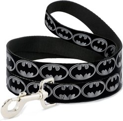 Buckle-Down Batman Shield Leash, Black/Silver + Batman Shield Dog Collar, Medium: 11 to 16.5-in neck, 1-in wide slide 2 of 9
