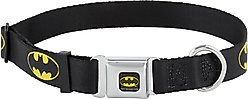 Buckle-Down Batman Shield Seatbelt Buckle Dog Collar, Medium