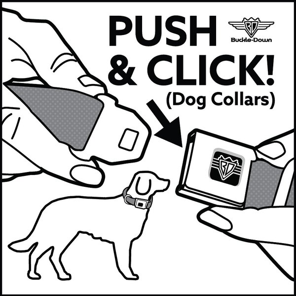 Buckle-Down Black Dog Collar