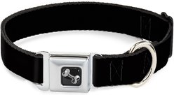 Buckle-Down Black Dog Collar, Wide-Large