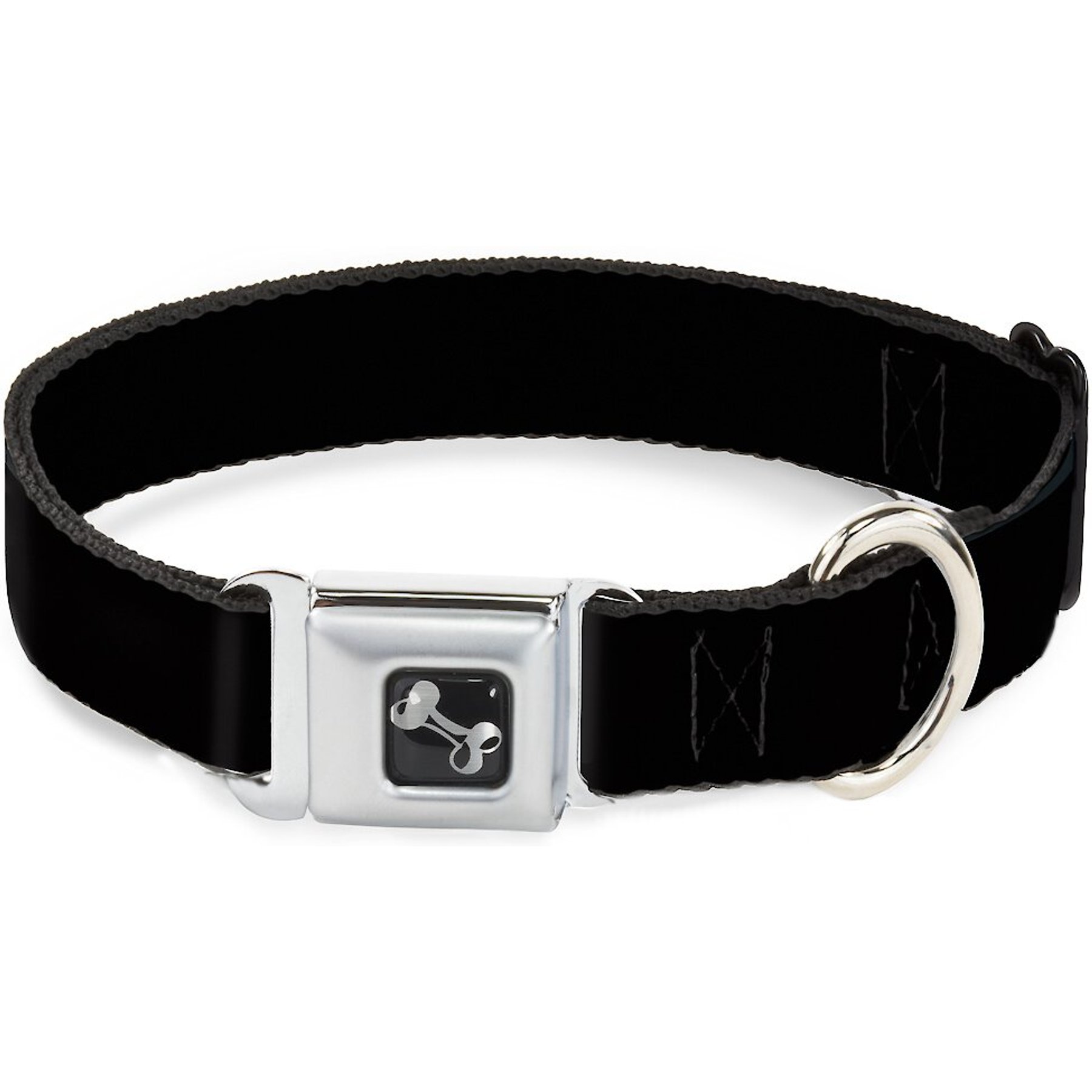 Buckle-Down Black Dog Collar, Wide-Medium