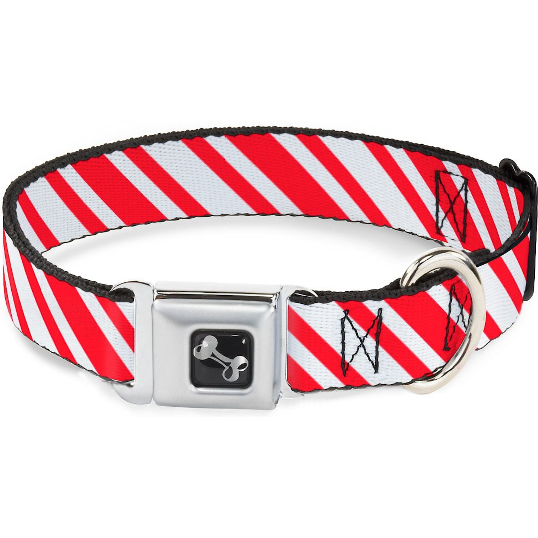 Buckle-Down Candy Cane 1 Dog Collar, Wide-Large