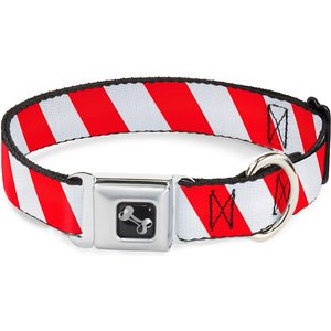 Buckle-Down Candy Cane Dog Collar, Wide-Medium
