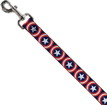 Show full view: Buckle-Down Captain America Shield Dog Leash slide 2 of 5