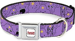 Buckle-Down Cartoon Network Adventure Time Lumpy Space Princess Expressions Metal Seatbelt Buckle Polyester Dog Collar, Lavender, Wide Small: 13 to 17-in neck, 1.5-in wide