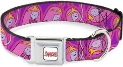 Buckle-Down Cartoon Network Adventure Time Princess Bubblegum Poses Collage Metal Seatbelt Buckle Polyester Dog Collar, Lavender, Small: 9.5 to 13-in neck, 1-in wide