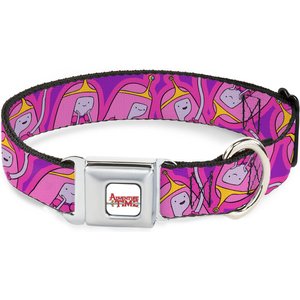 Buckle-Down Cartoon Network Adventure Time Princess Bubblegum Poses Collage Metal Seatbelt Buckle Polyester Dog Collar, Lavender