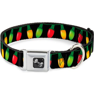 Buckle-Down Buckle-Down Christmas Lights Dog Collar, Large