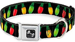 Buckle-Down Christmas Lights Dog Collar, Medium