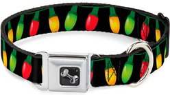Buckle-Down Christmas Lights Dog Collar, Wide-Large