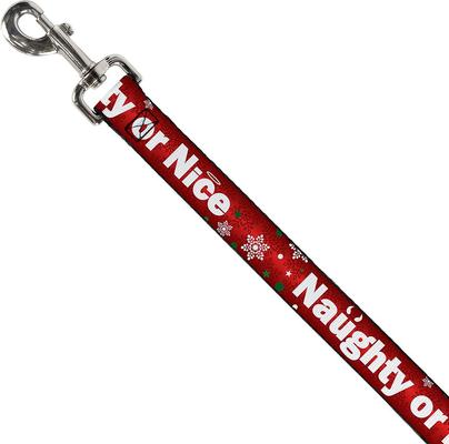 Show full view: Buckle-Down Christmas NAUGHTY OR NICE Dog Leash slide 3 of 5