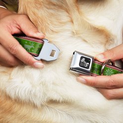Buckle-Down Christmas Stitch Dog Collar, Wide-Small slide 2 of 9