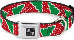 Buckle-Down Christmas Trees Dog Collar, Small