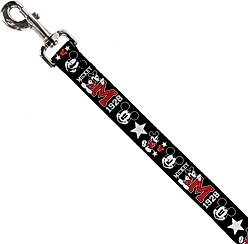 Buckle-Down Classic Mickey Mouse Polyester Standard Dog Leash, Medium: 6-ft long, 1-in wide slide 2 of 4