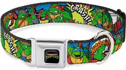 Buckle-Down Classic Teenage Mutant Ninja Turtles Polyester Dog Collar, Medium: 11 to 17-in neck, 1-in wide