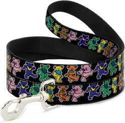 Buckle-Down Dancing Bears Polyester Standard Dog Leash, Medium: 6-ft long, 1-in wide