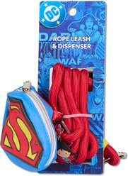 Buckle-Down DC Comics Embellishment Dog Leash with Waste Bag Dispenser, Red, 4.5-ft long, 2.5-in wide slide 2 of 5