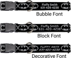 Buckle-Down DC Comics Batman Shield Personalized Dog Collar, Small slide 2 of 7