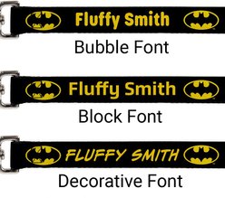 Buckle-Down DC Comics Batman Shield Personalized Dog Leash, Black & Yellow slide 2 of 2