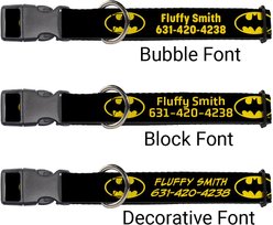Buckle-Down DC Comics Batman Shield Polyester Personalized Dog Collar, Large slide 2 of 7