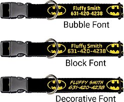 Buckle-Down DC Comics Batman Shield Polyester Personalized Dog Collar, Small slide 2 of 7