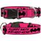 Show in main carousel: Buckle-Down DC Comics Batman Signal Personalized Dog Collar, Fuchsia & Black, Large slide 1 of 8