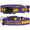 Show in main carousel: Buckle-Down DC Comics Batman Signal Personalized Dog Collar, Purple & Yellow, Medium slide 1 of 8