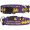Show in main carousel: Buckle-Down DC Comics Batman Signal Personalized Dog Collar, Purple & Yellow, Small slide 1 of 8