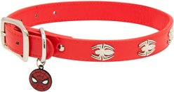 Buckle-Down DC Comics Spider Man Vegan Leather Dog Collar, X-Small: 6 to 9-in neck, 0.38-in wide