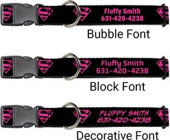 Buckle-Down DC Comics Superman Shield Personalized Dog Collar, Medium slide 2 of 7