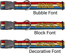 Buckle-Down DC Comics Wonder Woman Polyester Personalized Dog Collar, Small slide 2 of 7