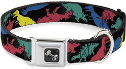 Buckle-Down Dinosaurs Dog Collar, Wide-Large