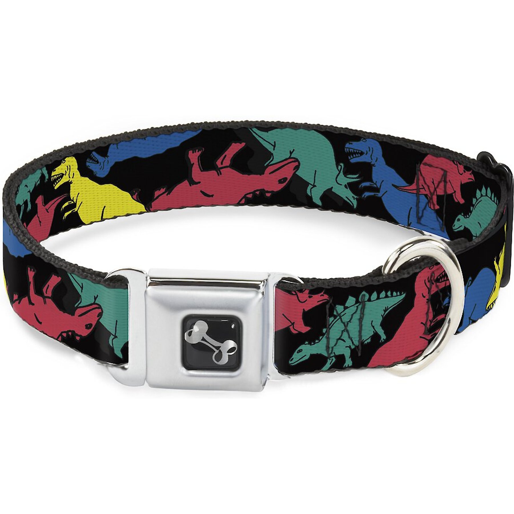 Buckle-Down Dinosaurs Dog Collar, Wide-Medium