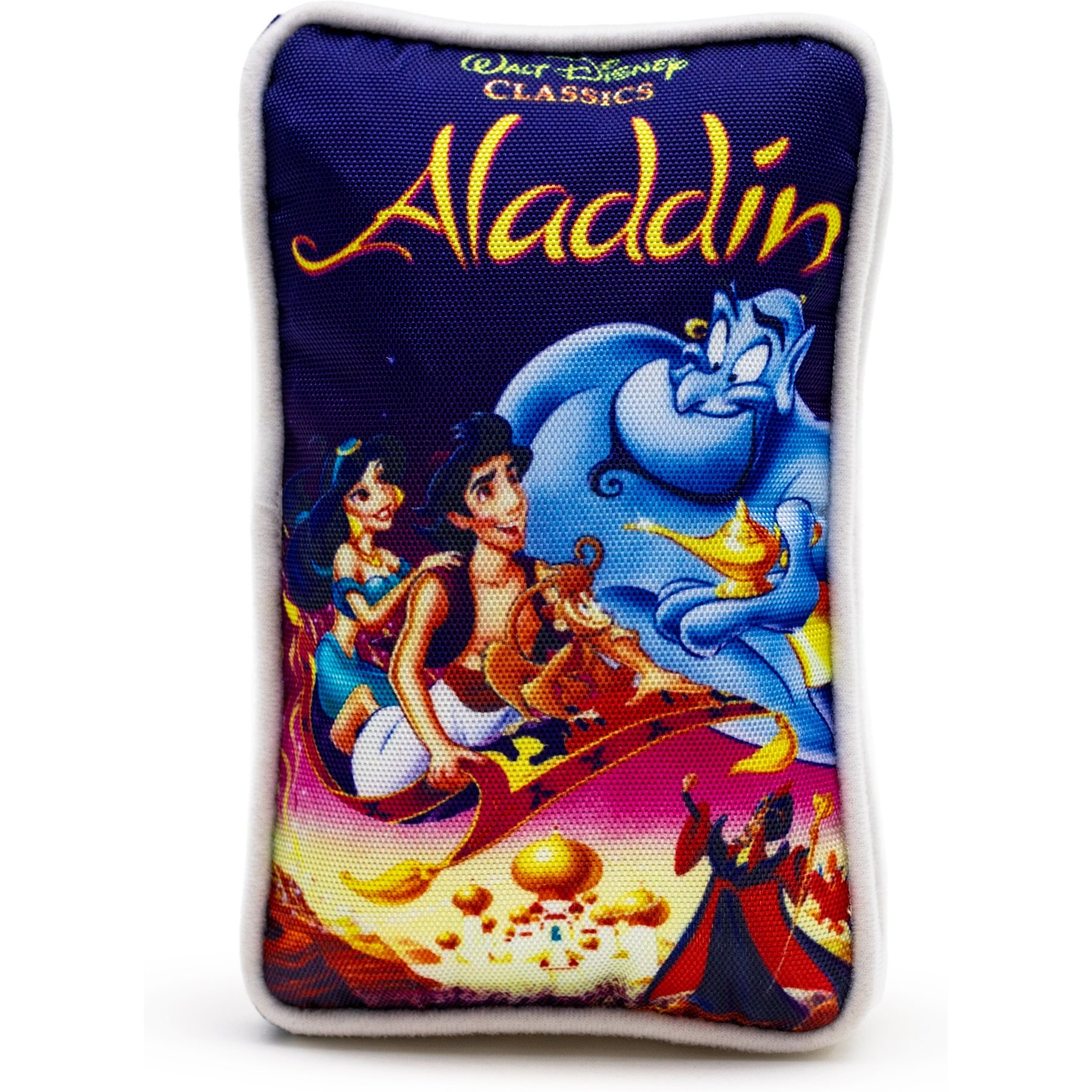 Buckle-Down Disney Aladdin VHS Tape Squeaky Plush Dog Toy