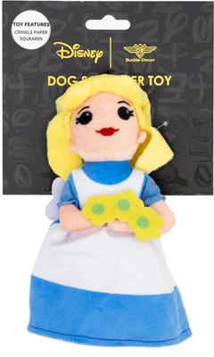 Show full view: Buckle-Down Disney Alice in Wonderland with Flowers Squeaky Plush Dog Toy, White slide 5 of 5