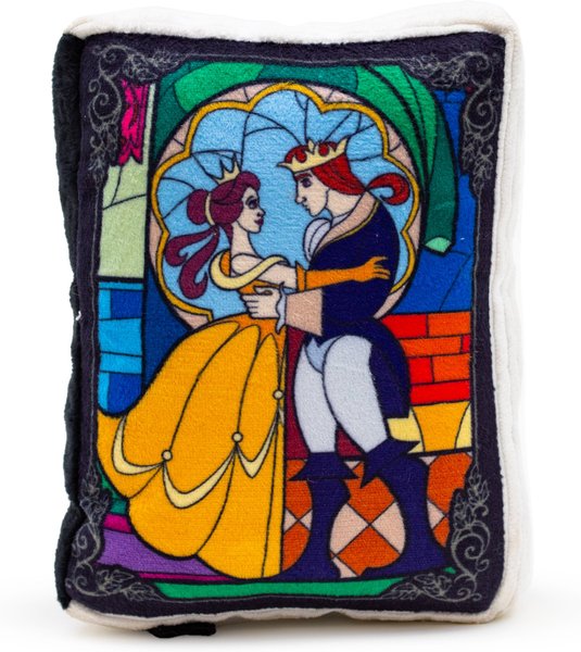 Show full view: Buckle-Down Disney Beauty & the Beast Book Squeaky Plush Dog Toy slide 1 of 5