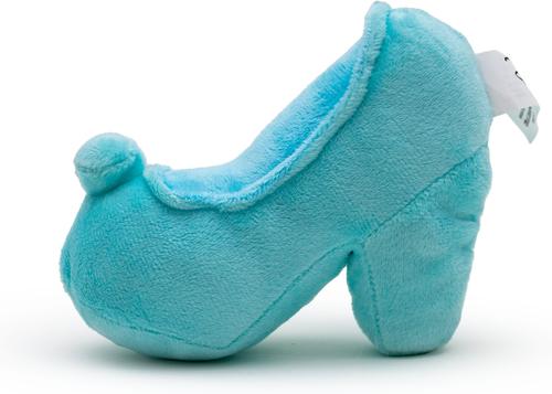 Show full view: Buckle-Down Disney Cinderella Slipper Squeaky Plush Dog Toy, Light Blue slide 4 of 6