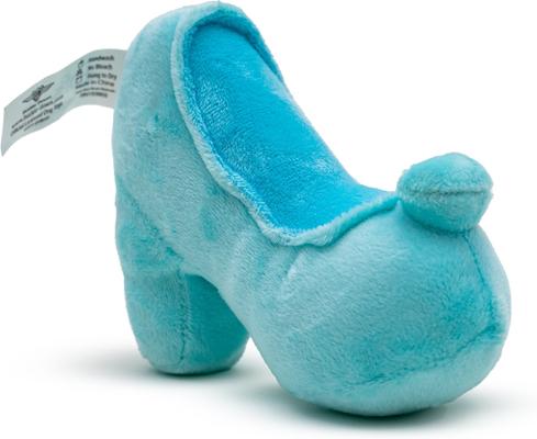 Show full view: Buckle-Down Disney Cinderella Slipper Squeaky Plush Dog Toy, Light Blue slide 3 of 6