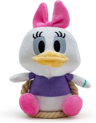 Buckle-Down Disney Disney Daisy Duck Chibi Sitting with Rope Squeaky Plush Dog Toy, Pink