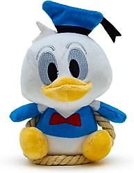 Buckle-Down Disney Disney Donald Duck Chibi Sitting with Rope Squeaky Plush Dog Toy, Blue